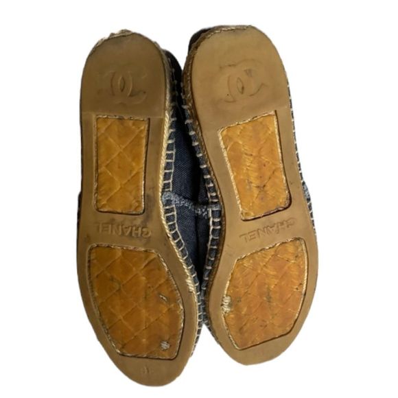 CHANEL Blue Denim CC Espadrilles 5.5 - Picture 6 of 10